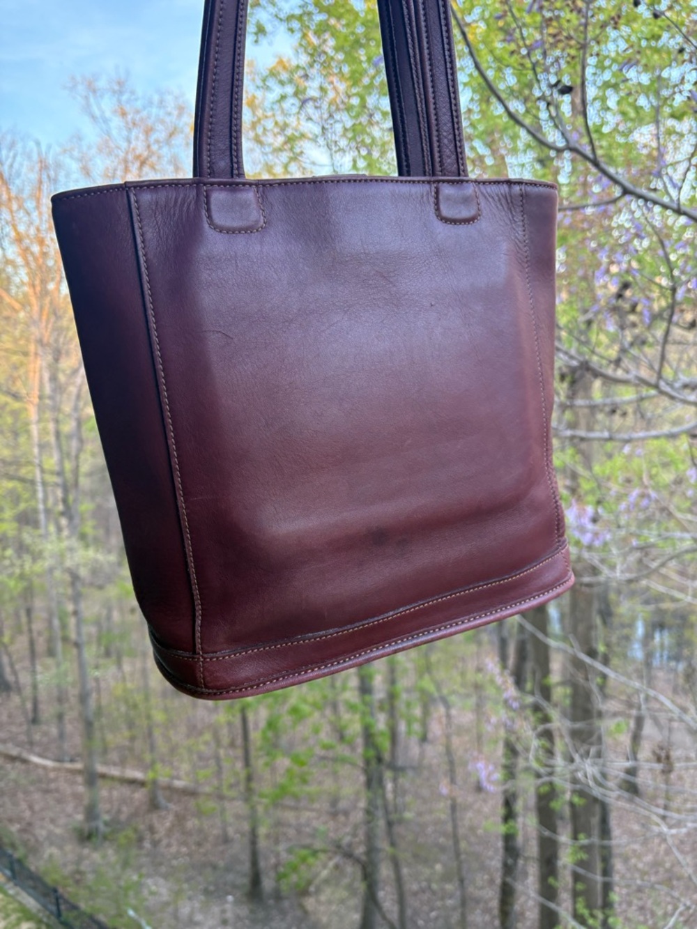Vintage Coach Bleecker Bucket Tote | USA 1995 | Burgundy | 9303 | Hangtag | GUC - Picture 13 of 16
